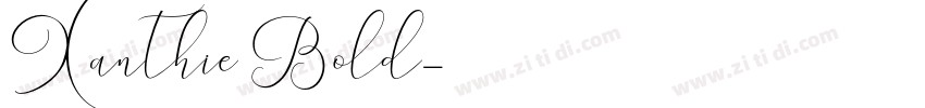 Xanthie Bold字体转换